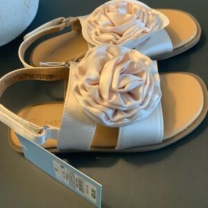 Cat & Jack Cream Floral Kids Sandals